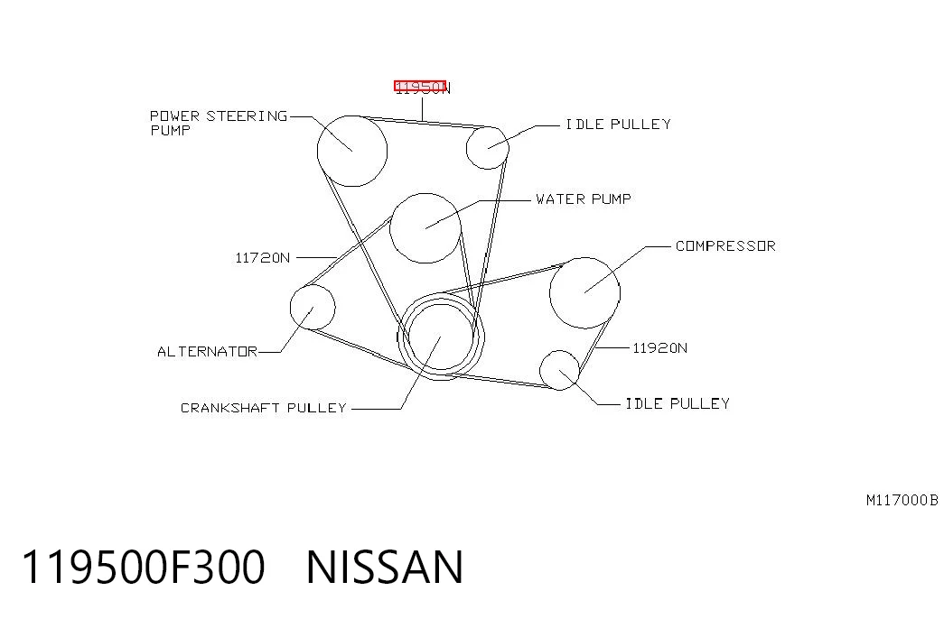 119500F300 Nissan/Infiniti