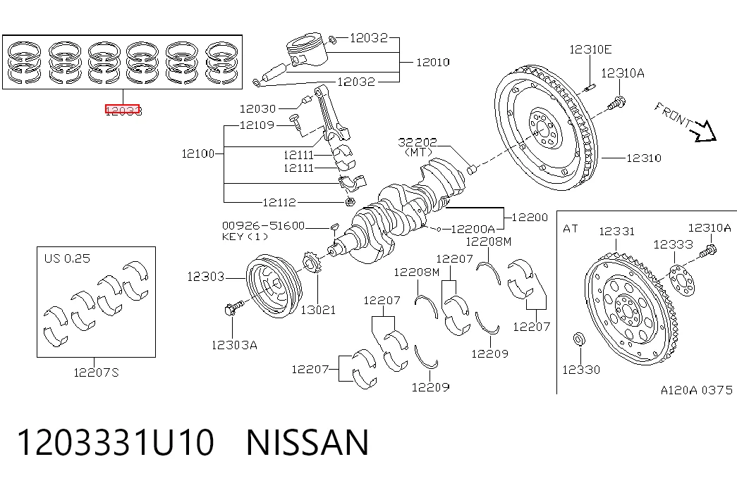 Поршні і шатуни Riken 23128STD ціна, від 29.36 USD