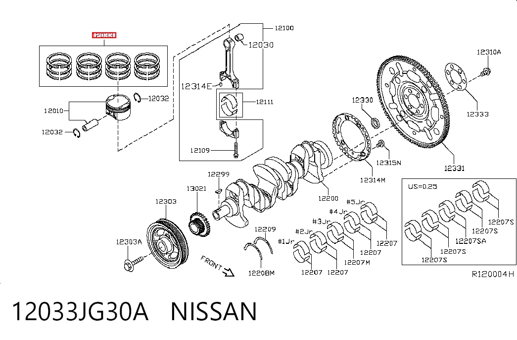 9902100 NE/NPR Кільця поршневі комплект на мотор, STD.