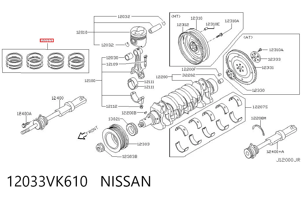 NS9600HSTD Fiat/Alfa/Lancia Кільця поршневі комплект на мотор, STD.