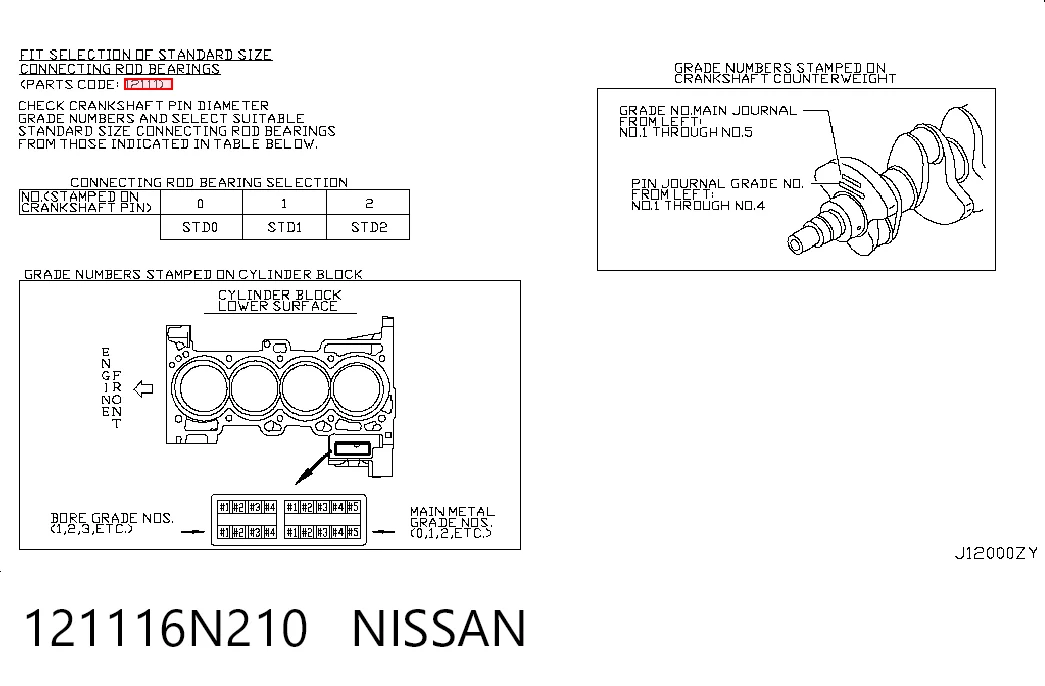 Підшипник шатуна на Nissan Teana  J31