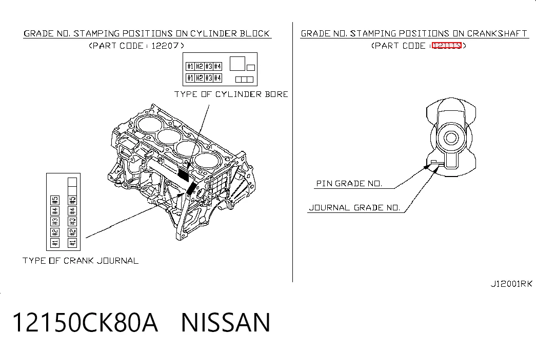 Підшипник шатуна на Nissan Rogue  T32U