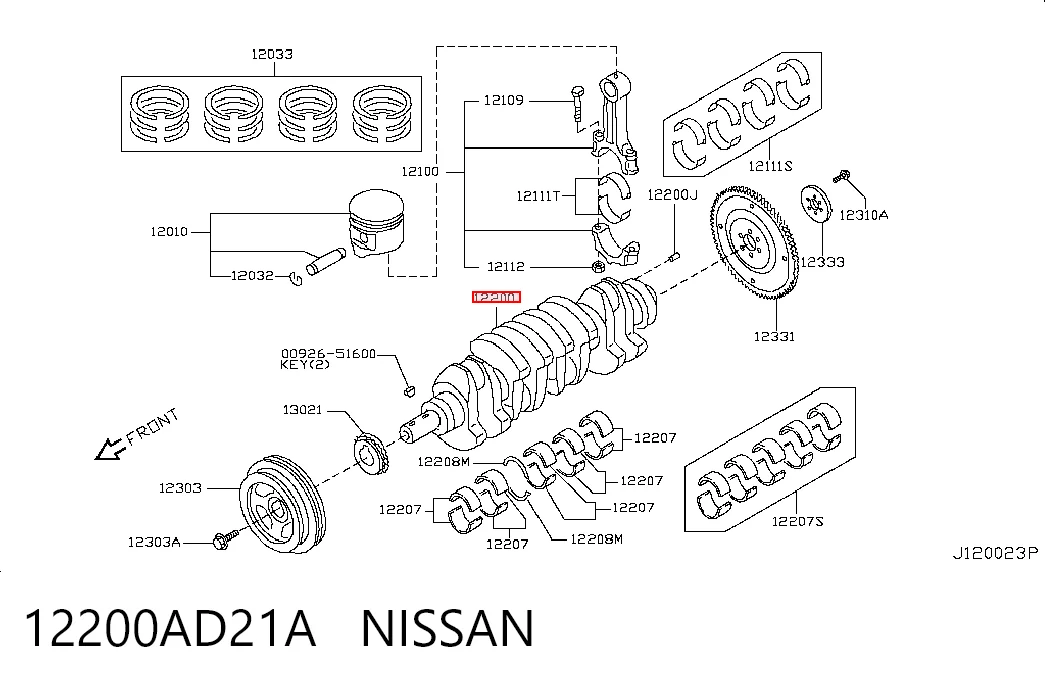  Колінвал Nissan Pathfinder 