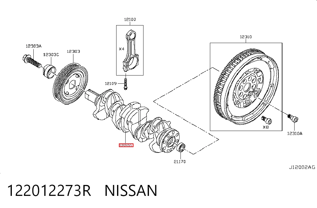 95517847 Peugeot/Citroen Колінвал двигуна
