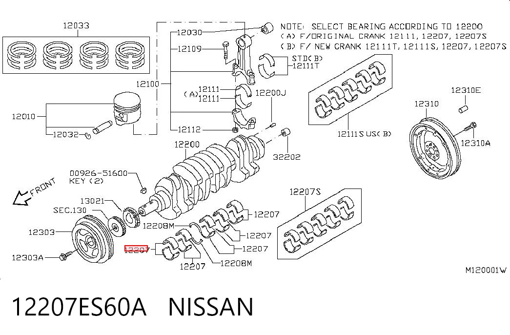 Купити H12495 Glyco Вкладиші колінвала, корінні, комплект, стандарт (STD)