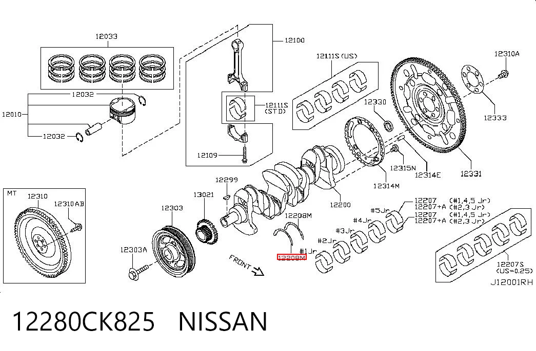 12280CK825 Nissan/Infiniti
