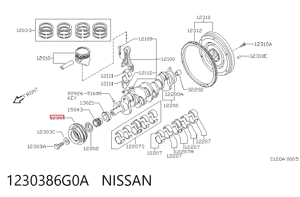 Купити Шків колінвала Nissan Terrano II R20