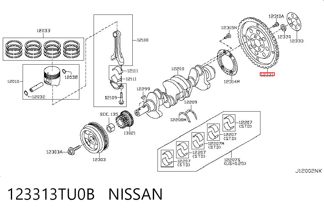 Демпферний маховик на Nissan Rogue  T32U