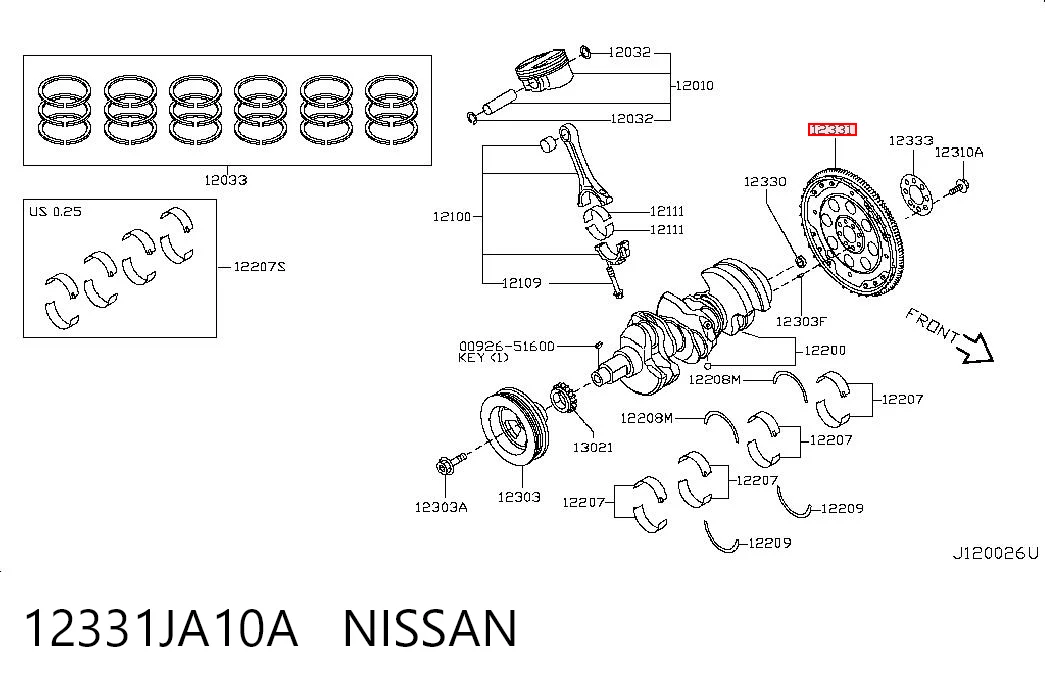 Демпферний маховик на Nissan Teana  J32
