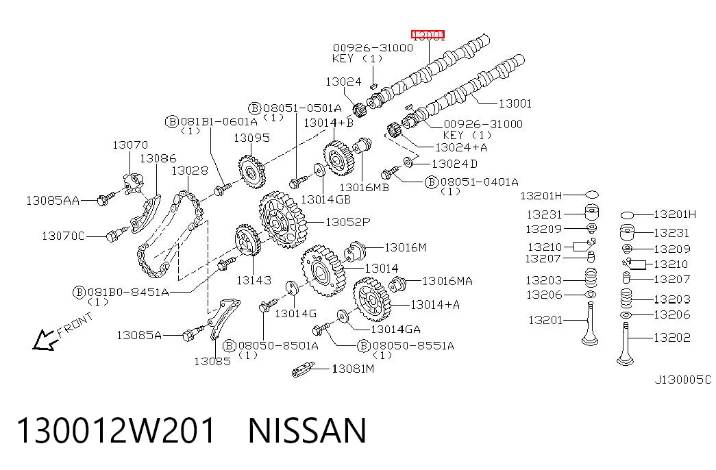 Вал розподільний на Nissan Terrano II R20