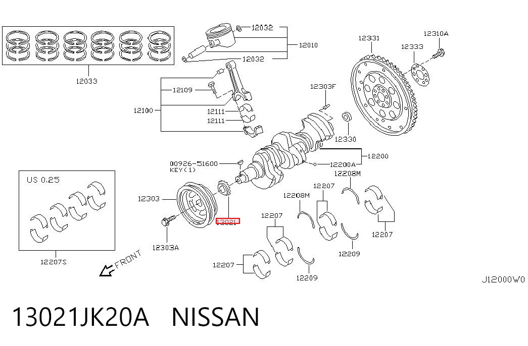 NIZ13021AL51A Zuiko Зірка кщленвала вала