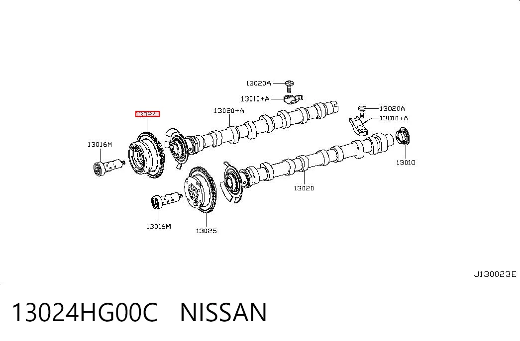 13024HG00C Nissan/Infiniti Зірка-шестерня розподільного валу двигуна,випускного