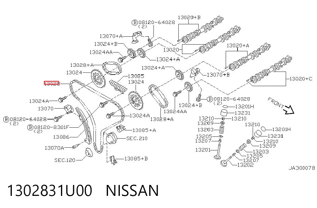 Купити Ланцюг ГРМ Nissan Maxima  A32