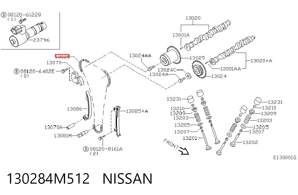 Ланцюг распредвала Nissan Almera TINO