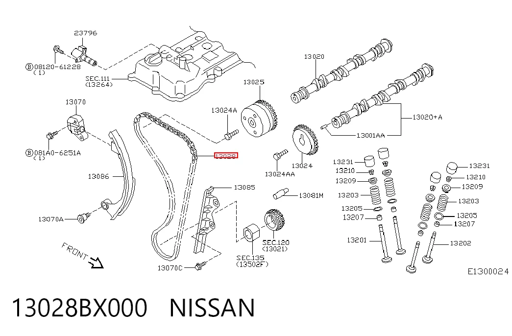  Ланцюг ГРМ Nissan Micra 