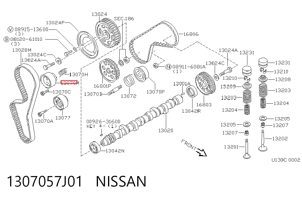 Купити Ролик натягувача ременя ГРМ Nissan Almera I N15