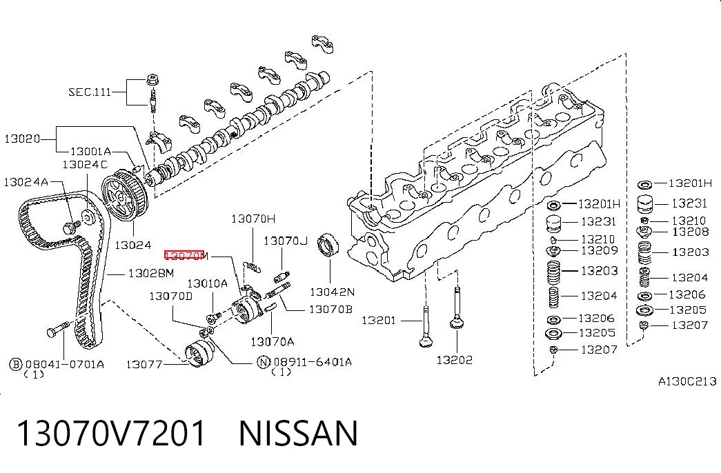 Ролик натяжителя ременя газорозподілу Nissan Patrol позашляховик (Y61) (1997 - 2010) ціна, від 17.20 USD