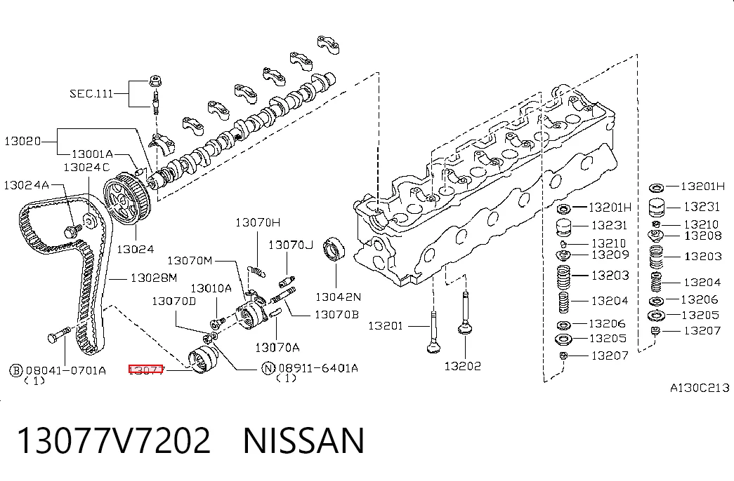 Ролик ременя ГРМ, паразитний Nissan Patrol позашляховик (Y61) (1997 - 2010) ціна, від 15.29 USD