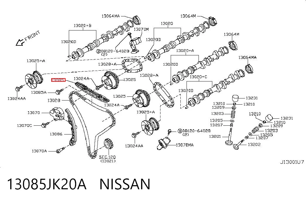 Купити NIZ13085AL505 Zuiko Заспокоювач ланцюга ГРМ, верхній