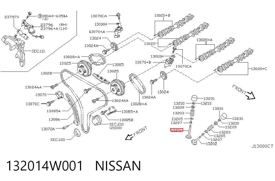 Клапан впускний NIPPON MOTORS 132018J110 ціна, від 5.86 USD