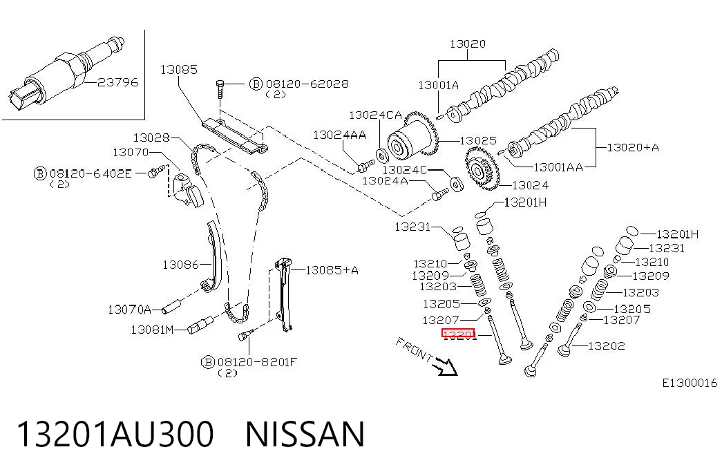 NEV428IN NIPPON MOTORS Клапан впускний