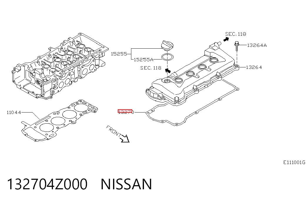 Купити 132704M700 NIPPON MOTORS Прокладка клапанної кришки