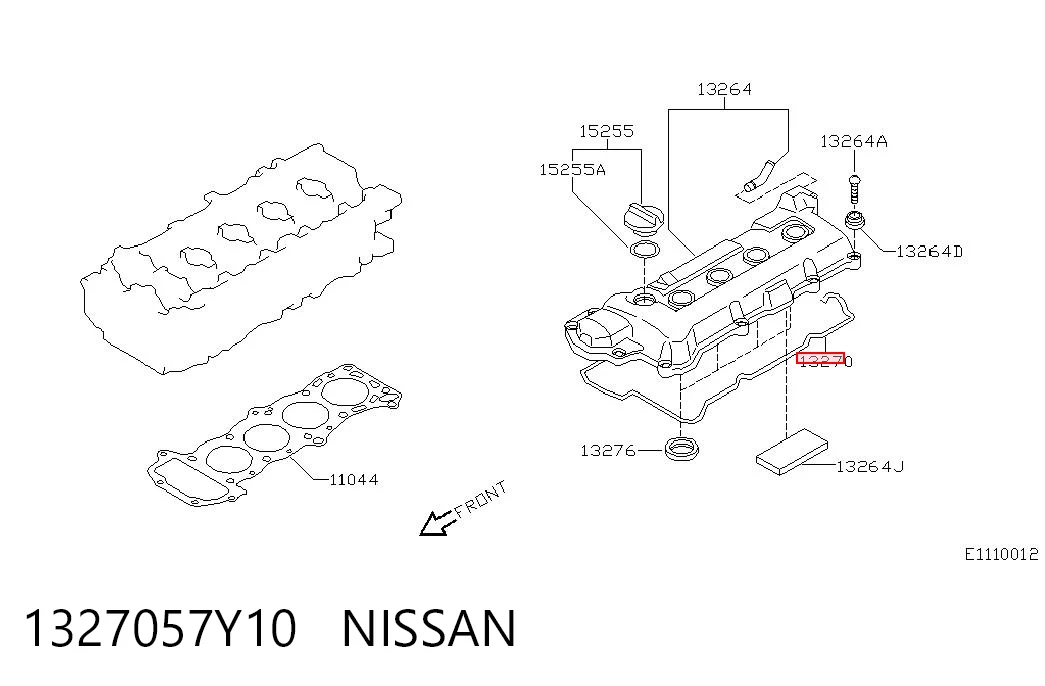 Прокладка клапанної кришки двигуна NIPPON MOTORS 1327057Y10 ціна, від 16.65 USD