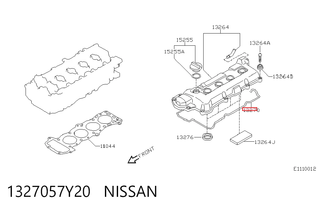 Купити 1327057Y10 NIPPON MOTORS Прокладка клапанної кришки