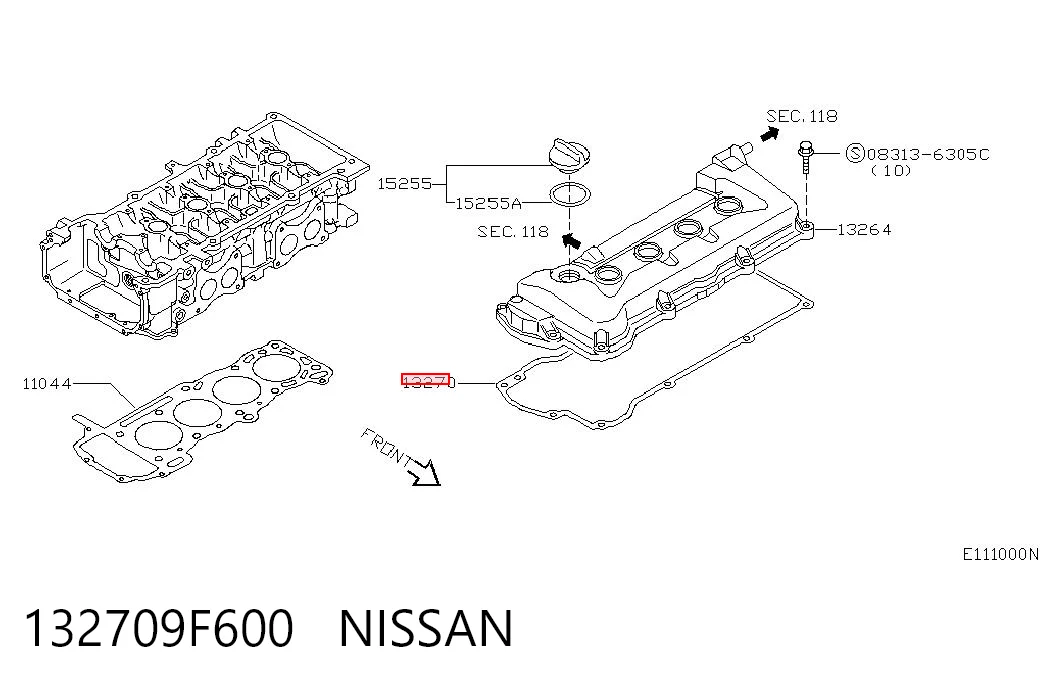 Прокладка клапанної кришки 132704M700 NIPPON MOTORS