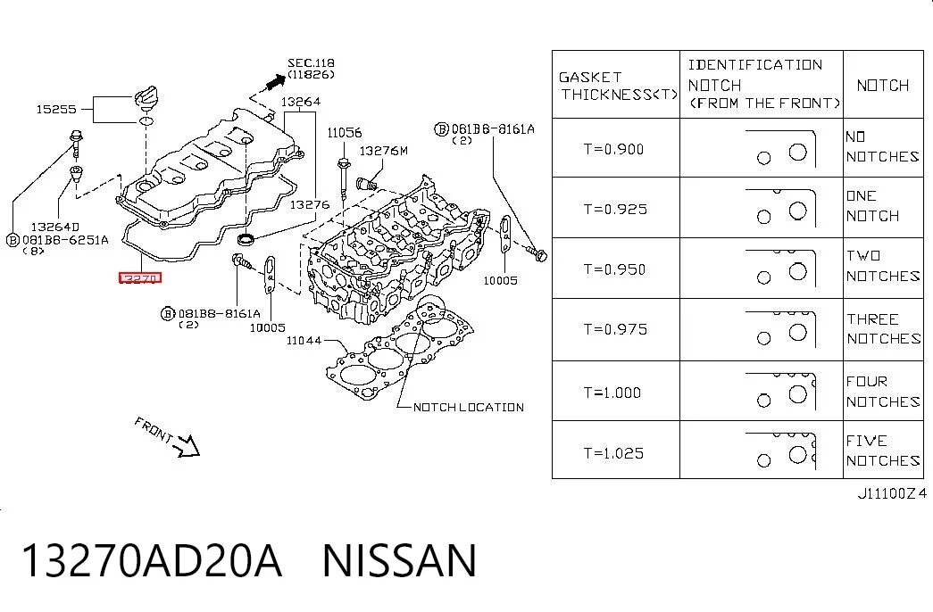 Прокладка клапанної кришки двигуна NIPPON MOTORS 13270AD200 ціна, від 12.06 USD