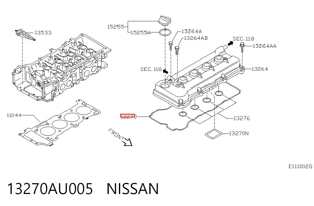 Купити Прокладка клапанної кришки Nissan Almera II N16
