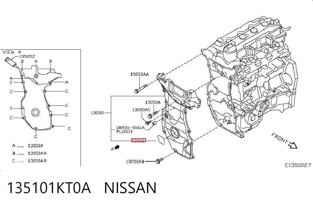 Сальник колінчастого валу на Nissan JUKE NMUK F15E