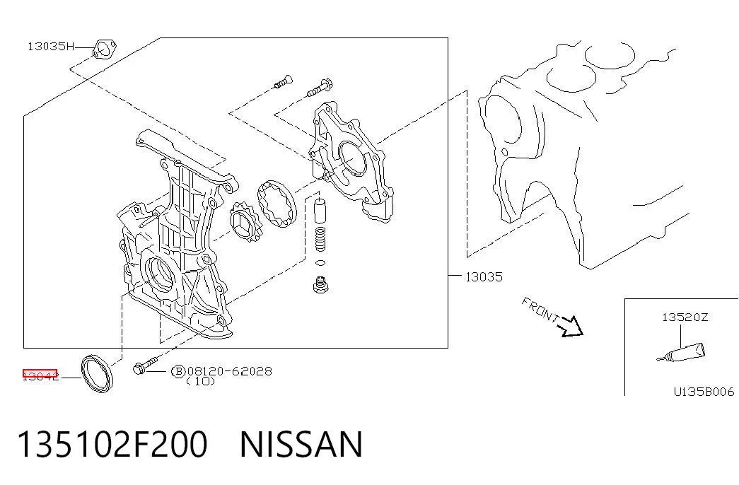 1351040F00 NIPPON MOTORS Сальник колінчастого валу