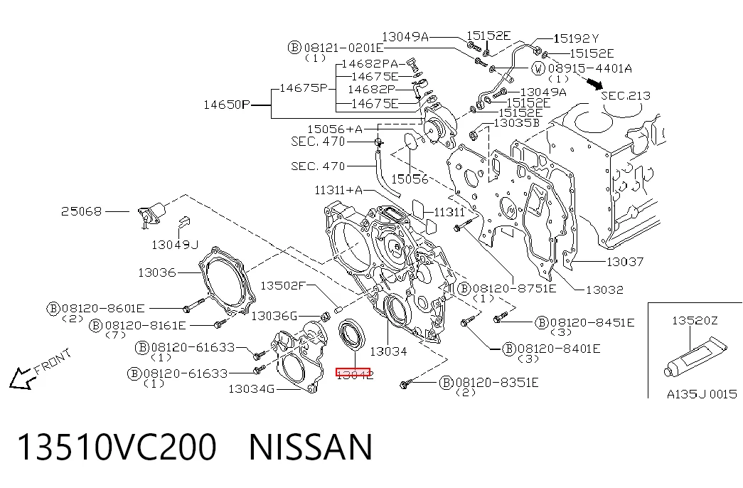 N2255 Musashi Сальник колінчастого валу