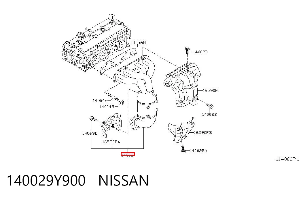 Газопроводи (колектор випускний) Nissan X-Trail позашляховик (T30) (2001 - 2007) ціна, від 133.22 USD
