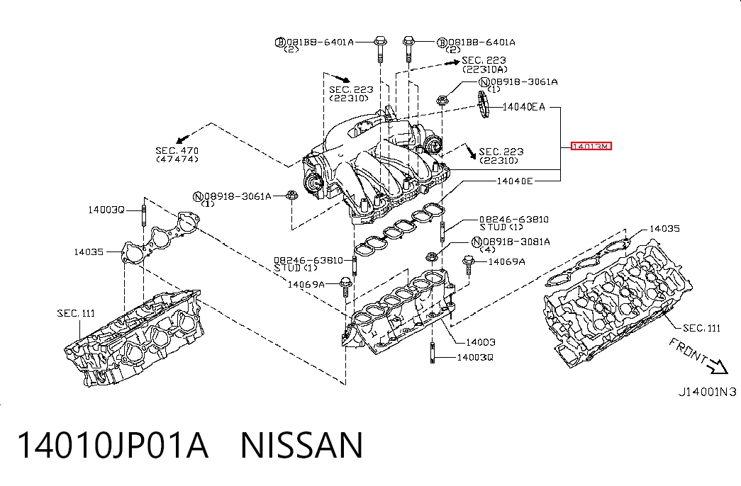 Впускний колектор на Nissan Teana  J32