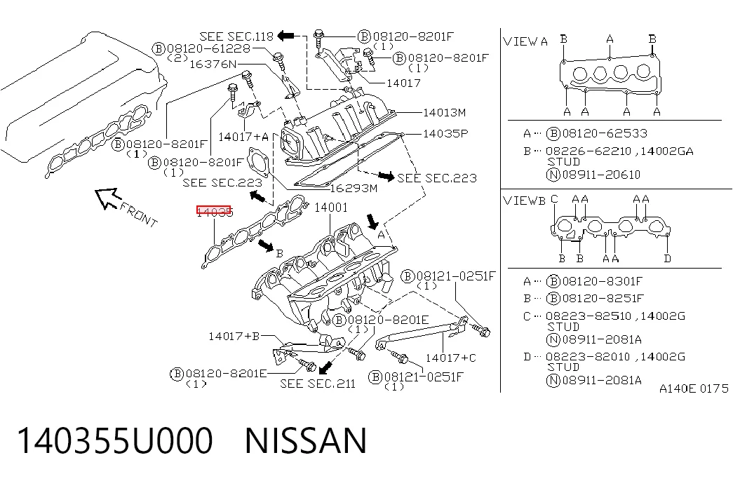 Прокладка колектору впуск NIPPON MOTORS INNMM2168I