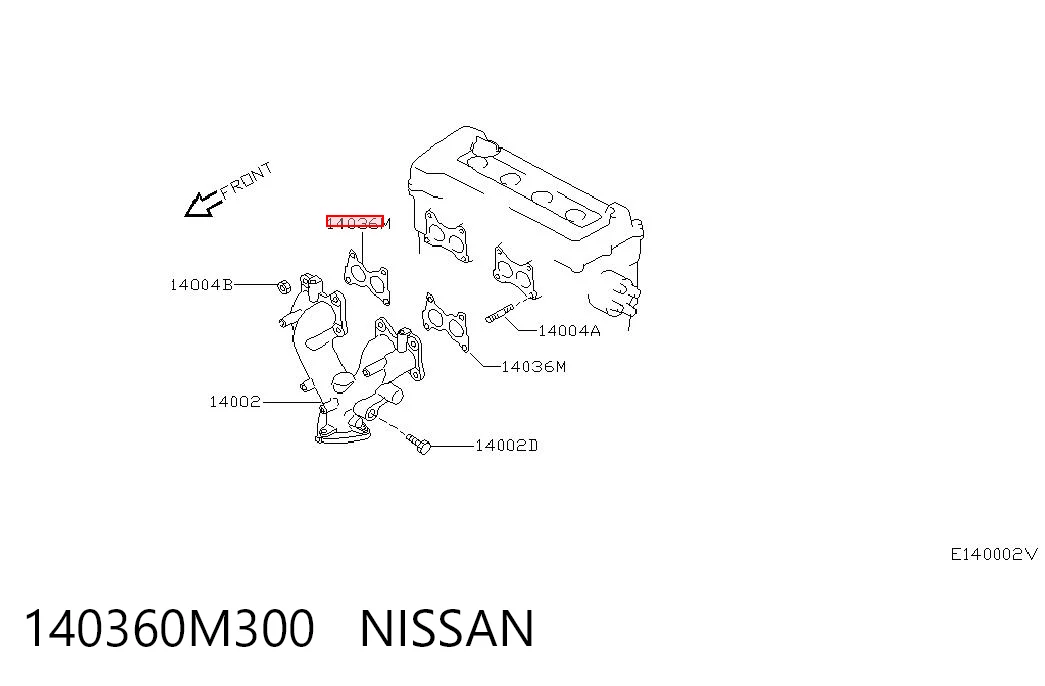 Прокладка колектора на Nissan Primera  P11