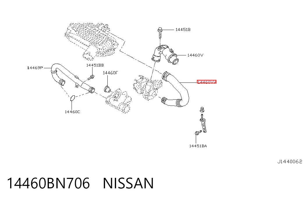 Купити 8200280084 Nissan/Infiniti Патрубок повітряний, вхід в турбіну (наддув)