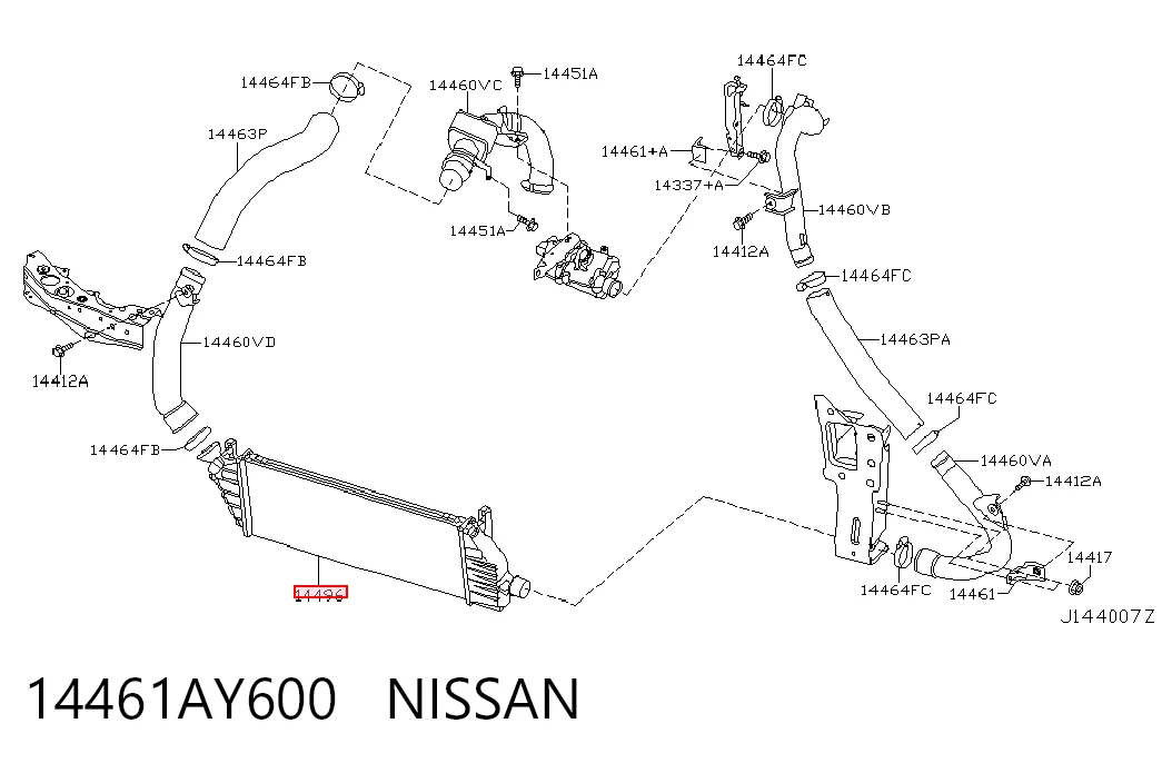Радіатор інтеркулера Nissan Micra 
