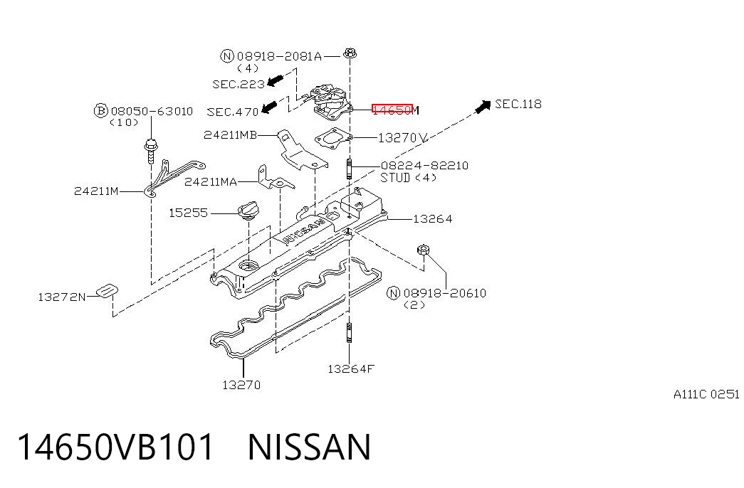 14650VB101 Nissan/Infiniti