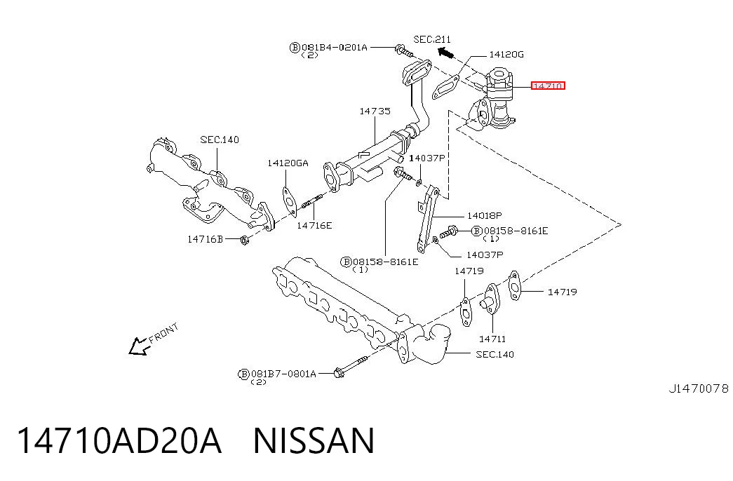 Клапан EGR рециркуляції газів Mitsubishi 79675B