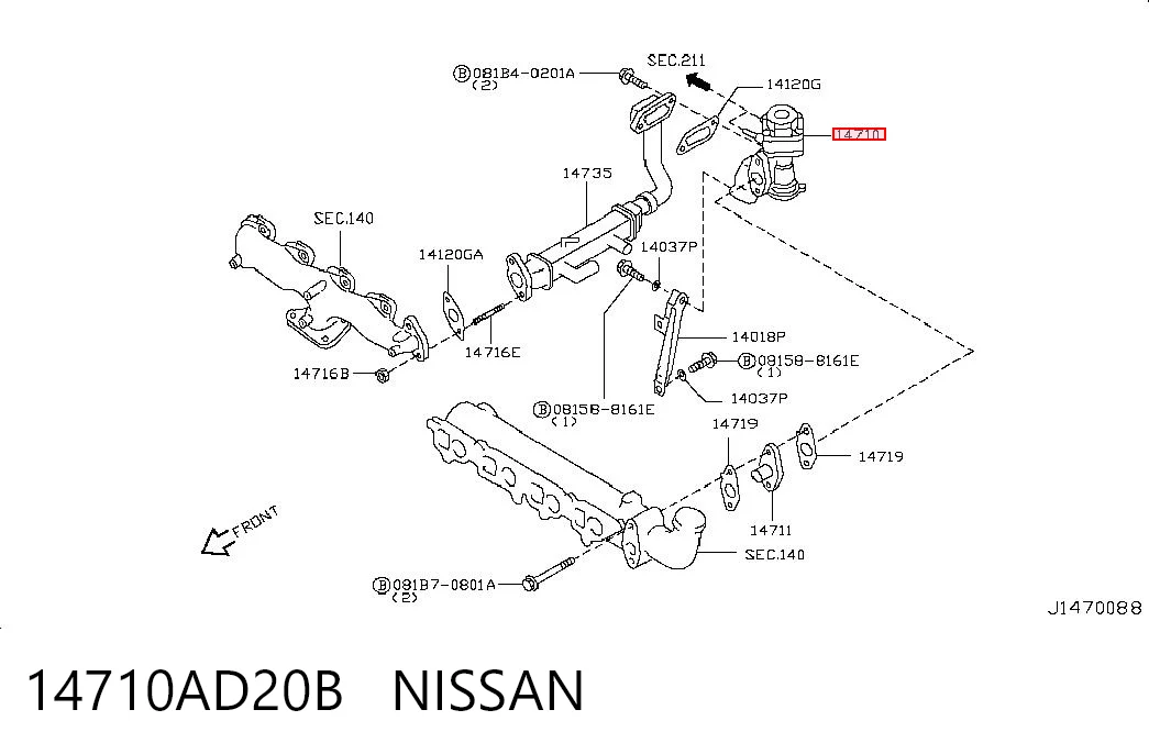 79675B Mitsubishi Клапан рециркуляції відпрацьованих газів EGR