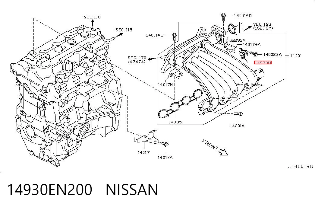 MAP сенсор Nissan Versa NOTE хетчбек (E12) (2012 - 2019) ціна, від 12.67 USD