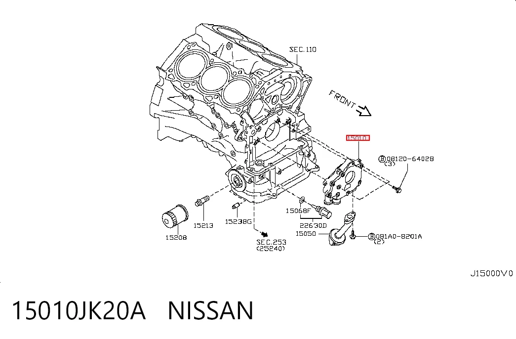 15010JK20A Nissan/Infiniti Масляний насос двигуна
