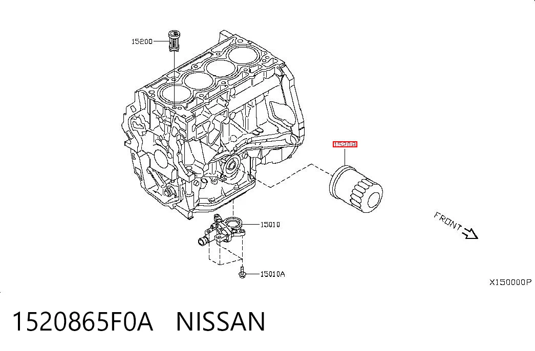 1520865F0A Nissan/Infiniti Фільтр масла