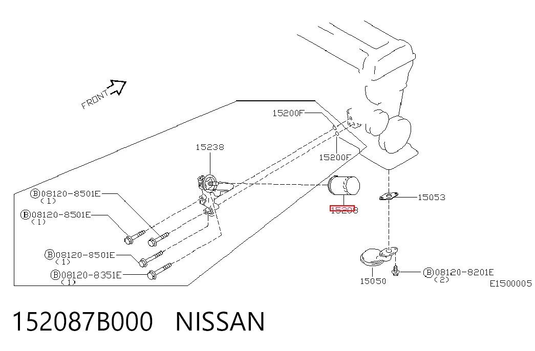 152087B000 Nissan/Infiniti Фільтр масла