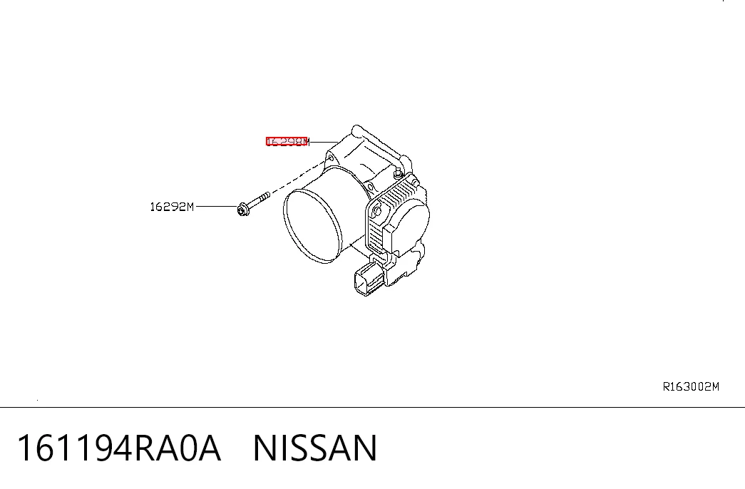 161194RA0A Nissan/Infiniti Дросільна заслінка в зборі