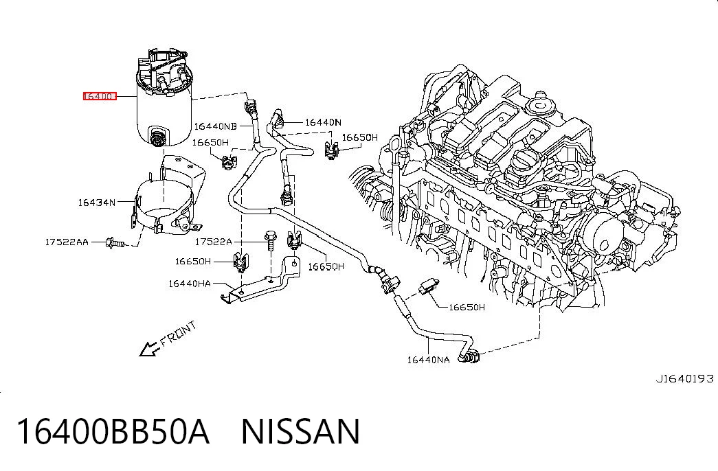 Фільтр тонкого очищення палива Nissan Qashqai +2 I позашляховик (J10) (2007 - 2014) ціна, від 51.54 USD
