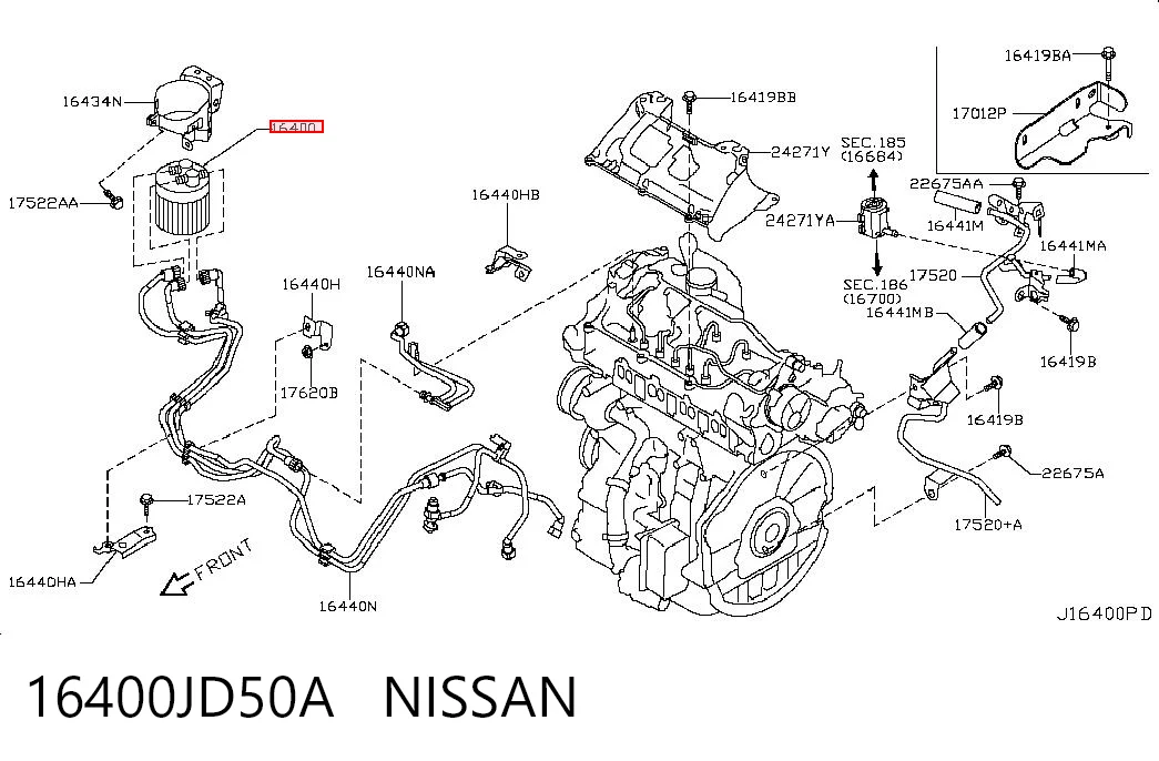  Паливний фільтр Nissan Qashqai 1